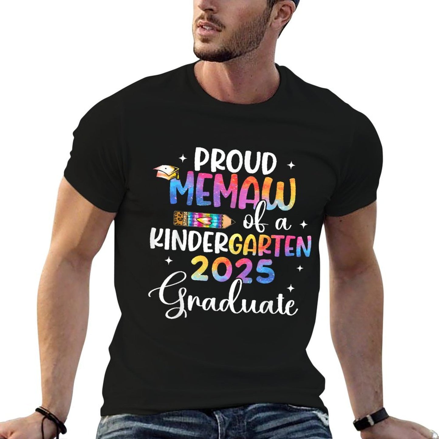 Proud Memaw of Kindergarten 2025 Graduate Class Of 2025 Eco-friendly Material T-Shirt