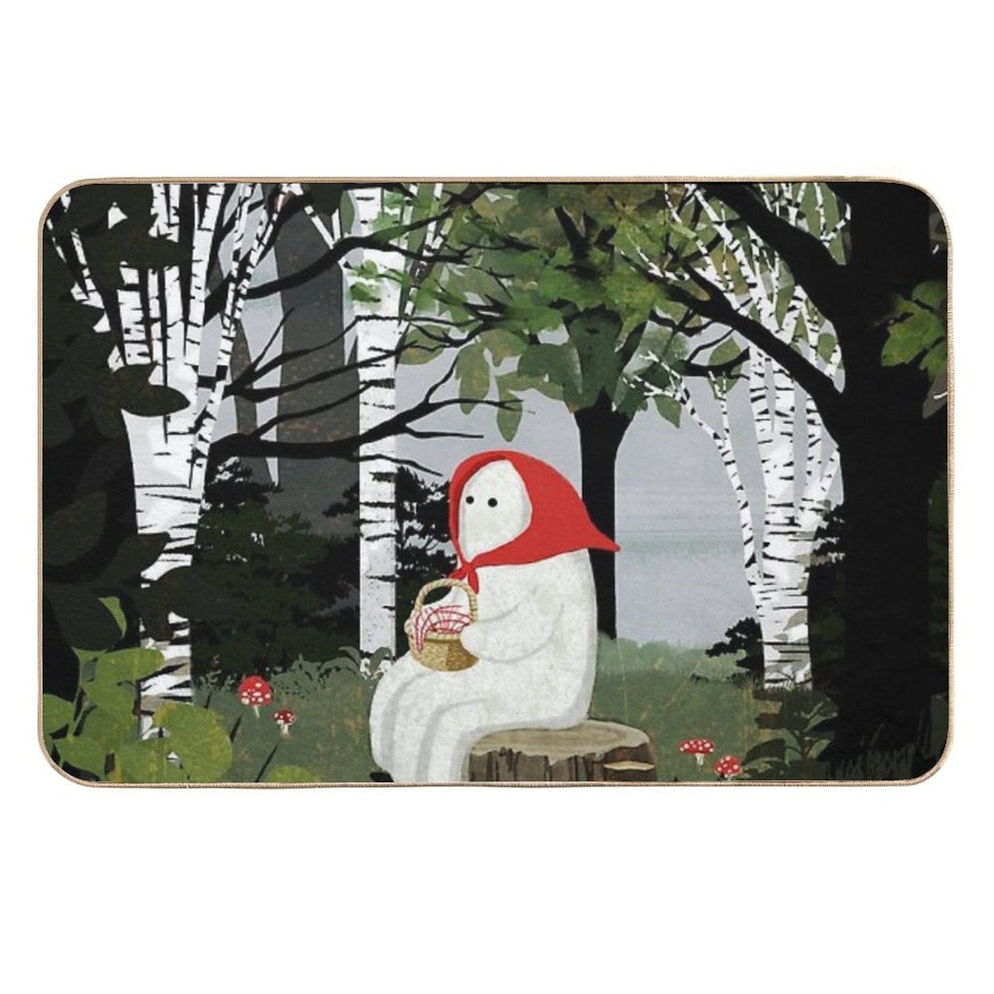 Red Riding Hood 1 Durable Bath Mat