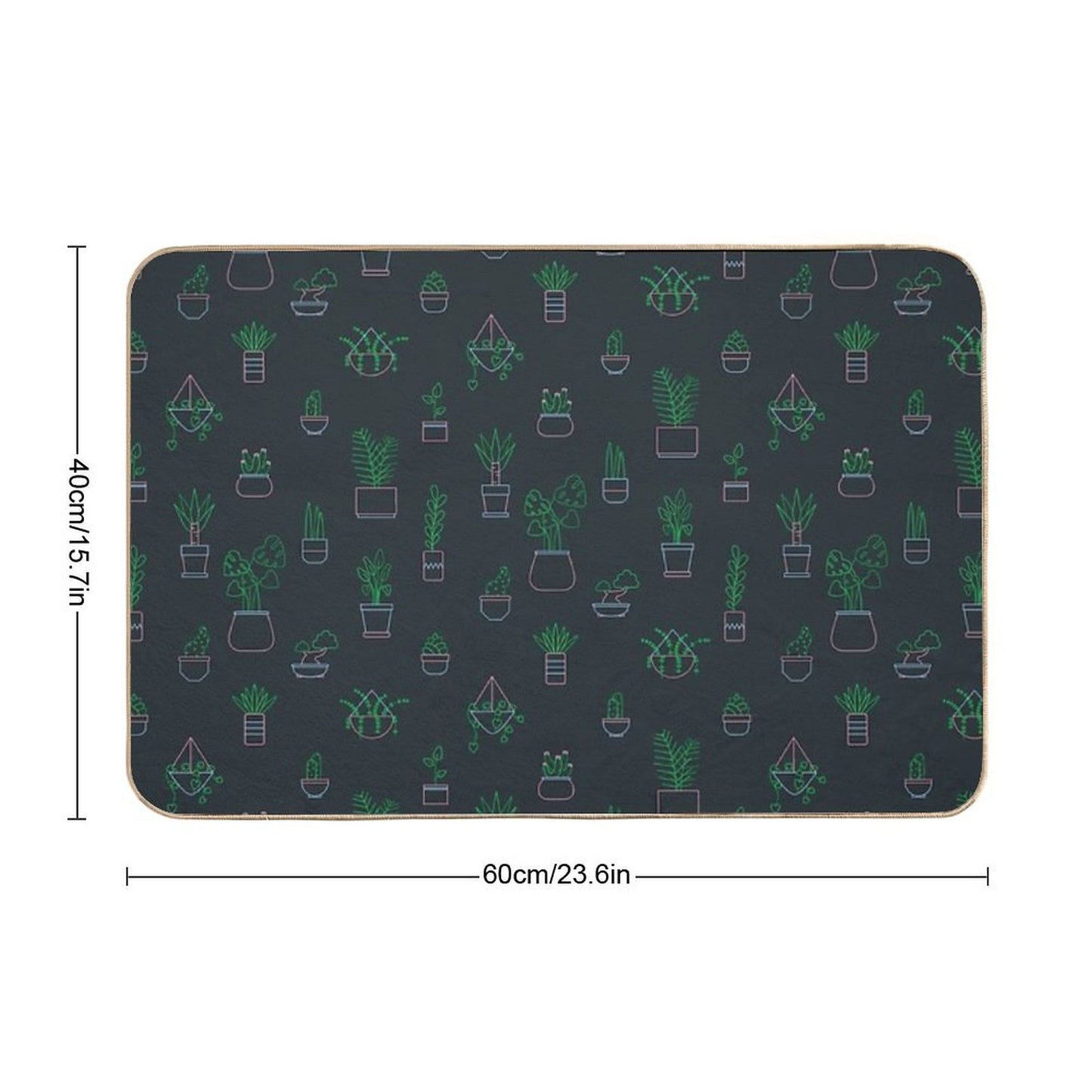 Neon Plants  High-Traffic Bath Mat
