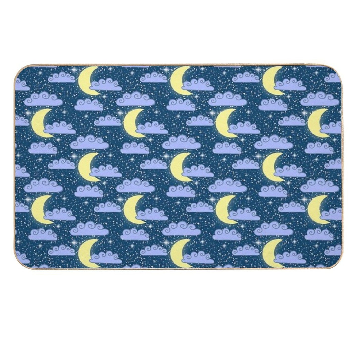 Dreamy Night Sky Pattern Fade-Resistant Bath Mat