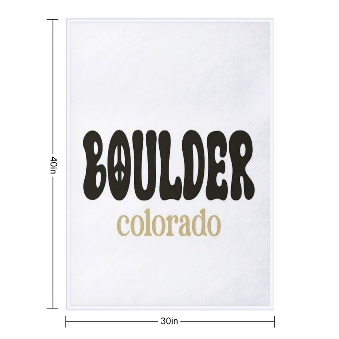 Boulder, CO Plush Throw Blanket