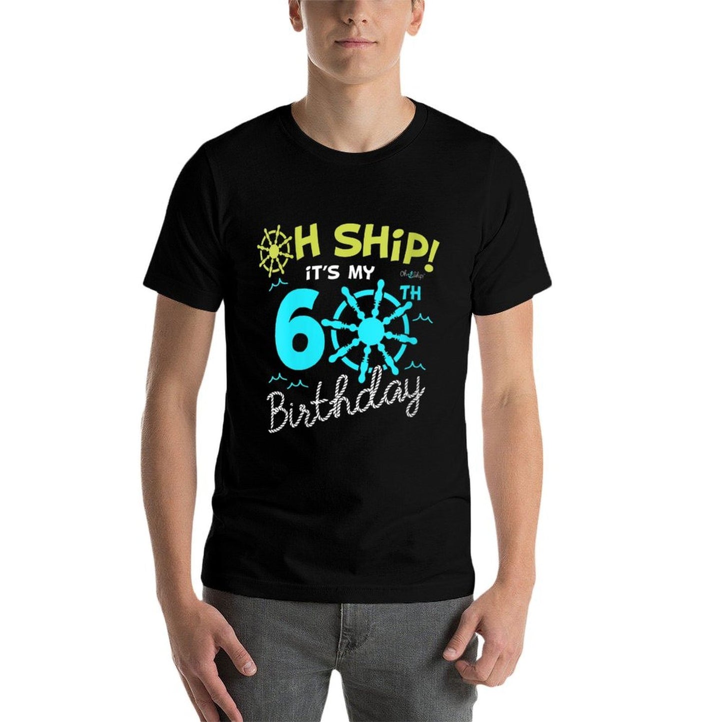 Womens Oh Ship It's My 60th Birthday - I'm 60 Birthday Cruise Trendy Pattern T-Shirt