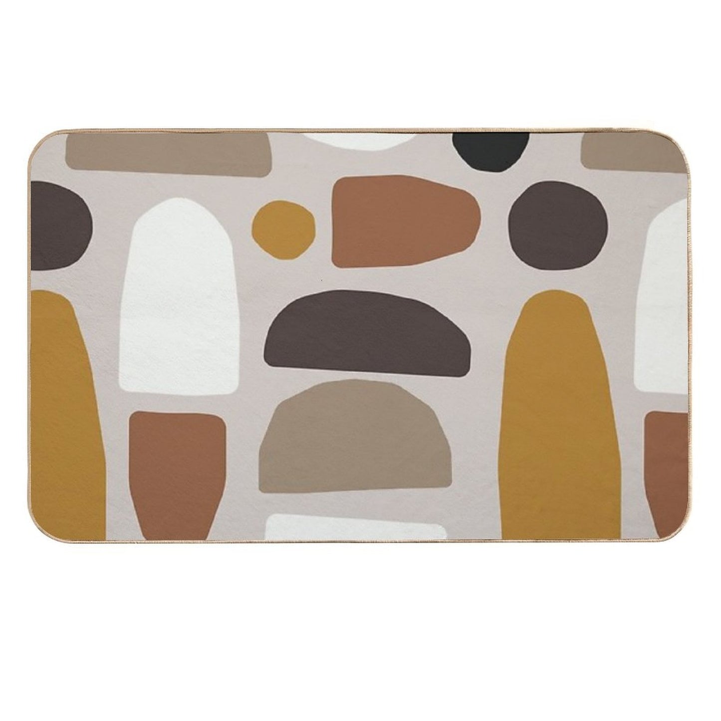 Abstract Modern Fall Pattern Toxin-Free Bath Mat