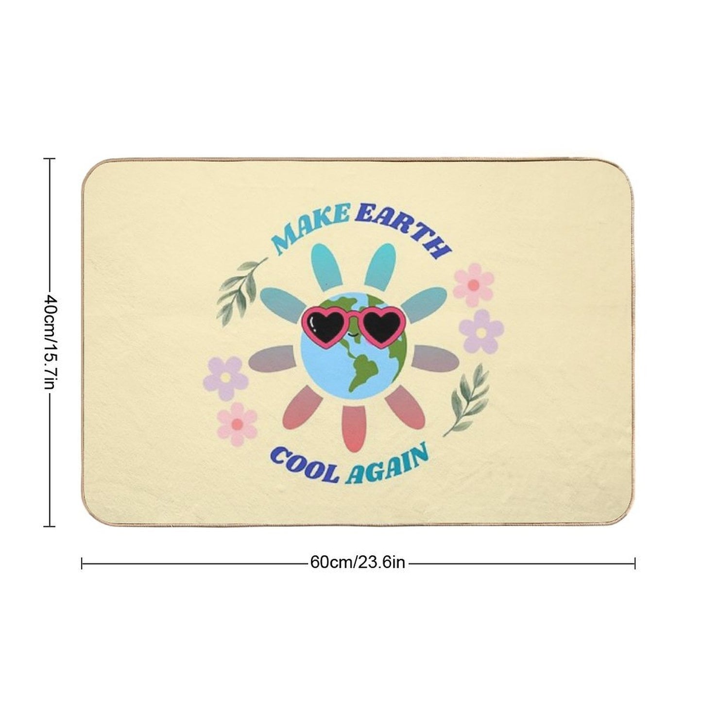 Make Earth Cool Again Slip-Resistant Bath Mat