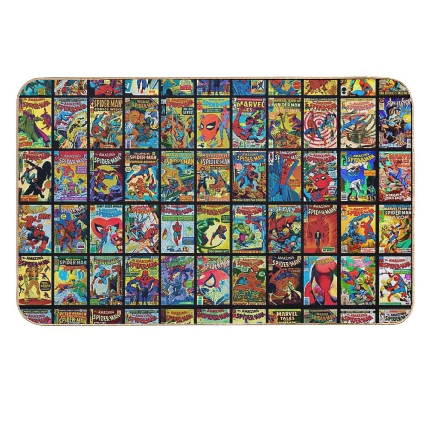Vintage Superhero Comic Book Collection Pattern 3 Eco-Friendly Bath Mat