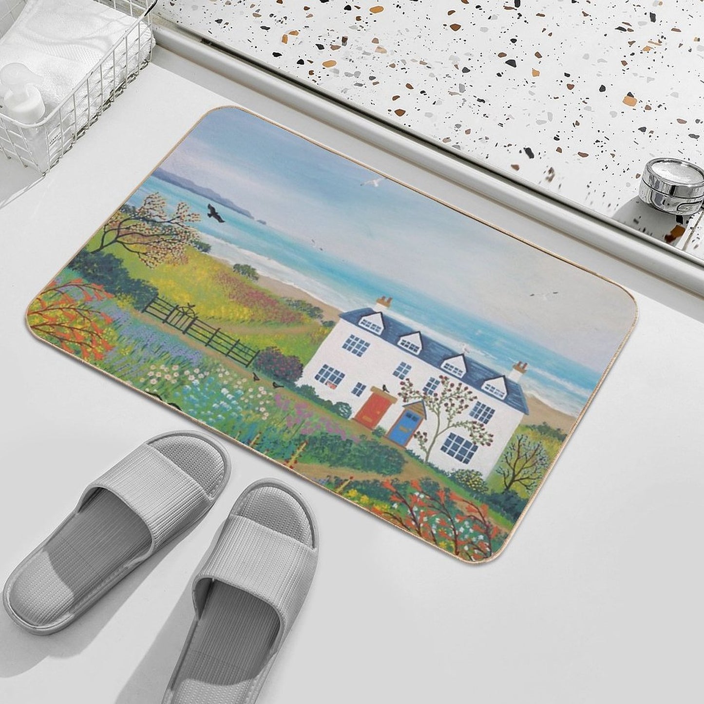 Beach View Cottages Rapid-Drying Bath Mat