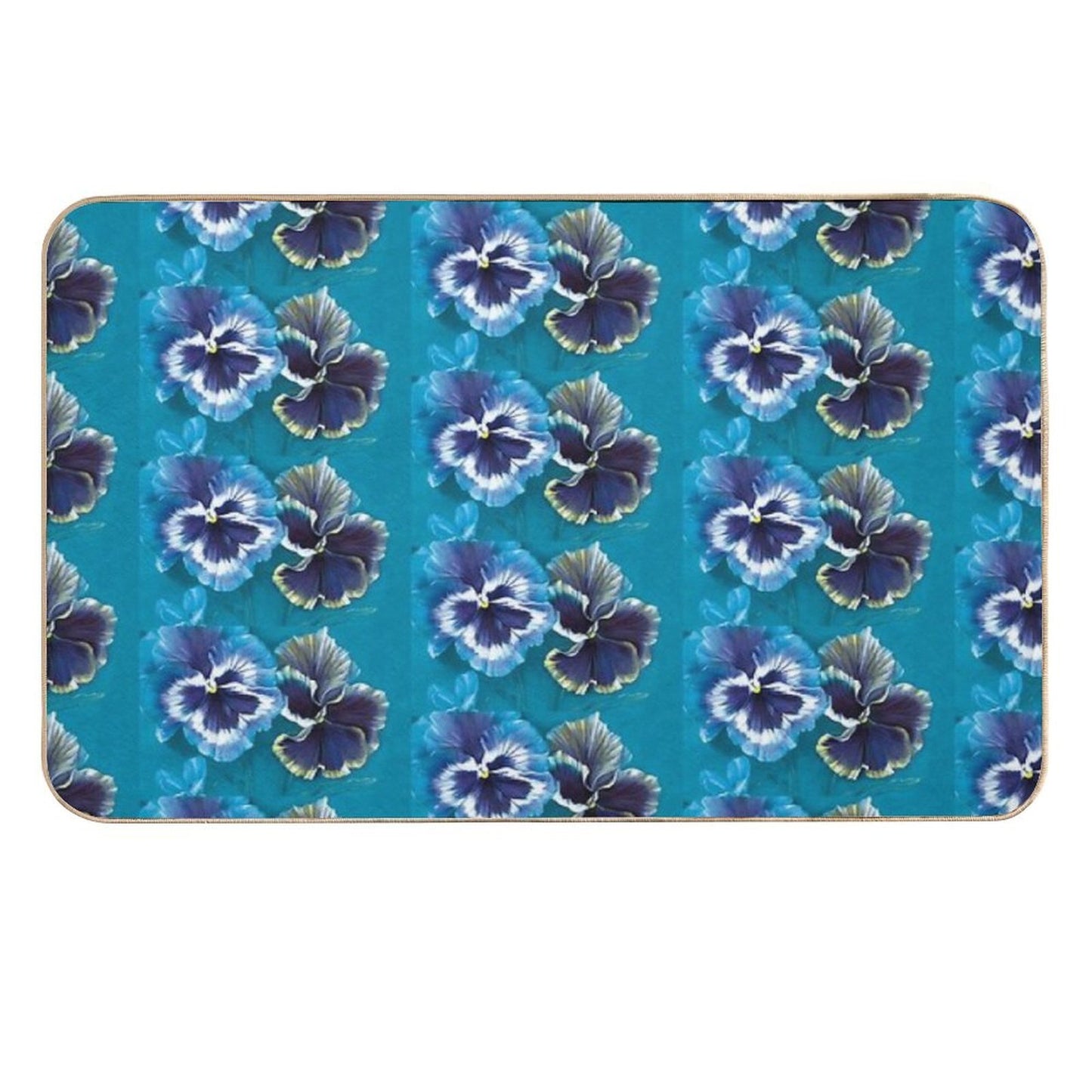 Pansy Study High-Traffic Bath Mat
