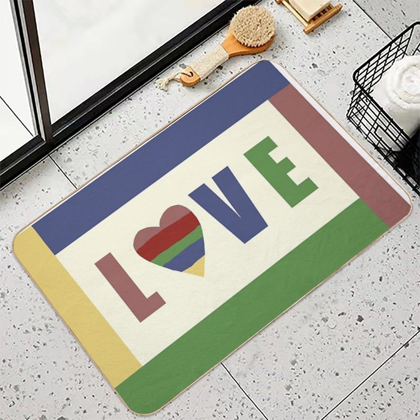 Lot Bathroom Repositionable Bath Mat