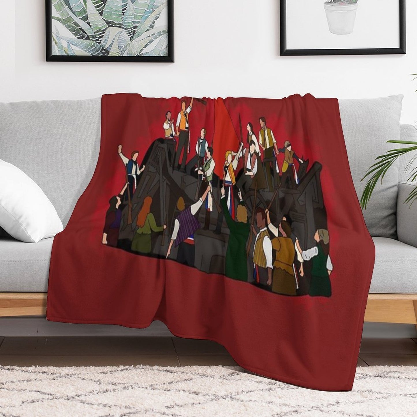 Les Miserables Barricade Durable Throw Blanket