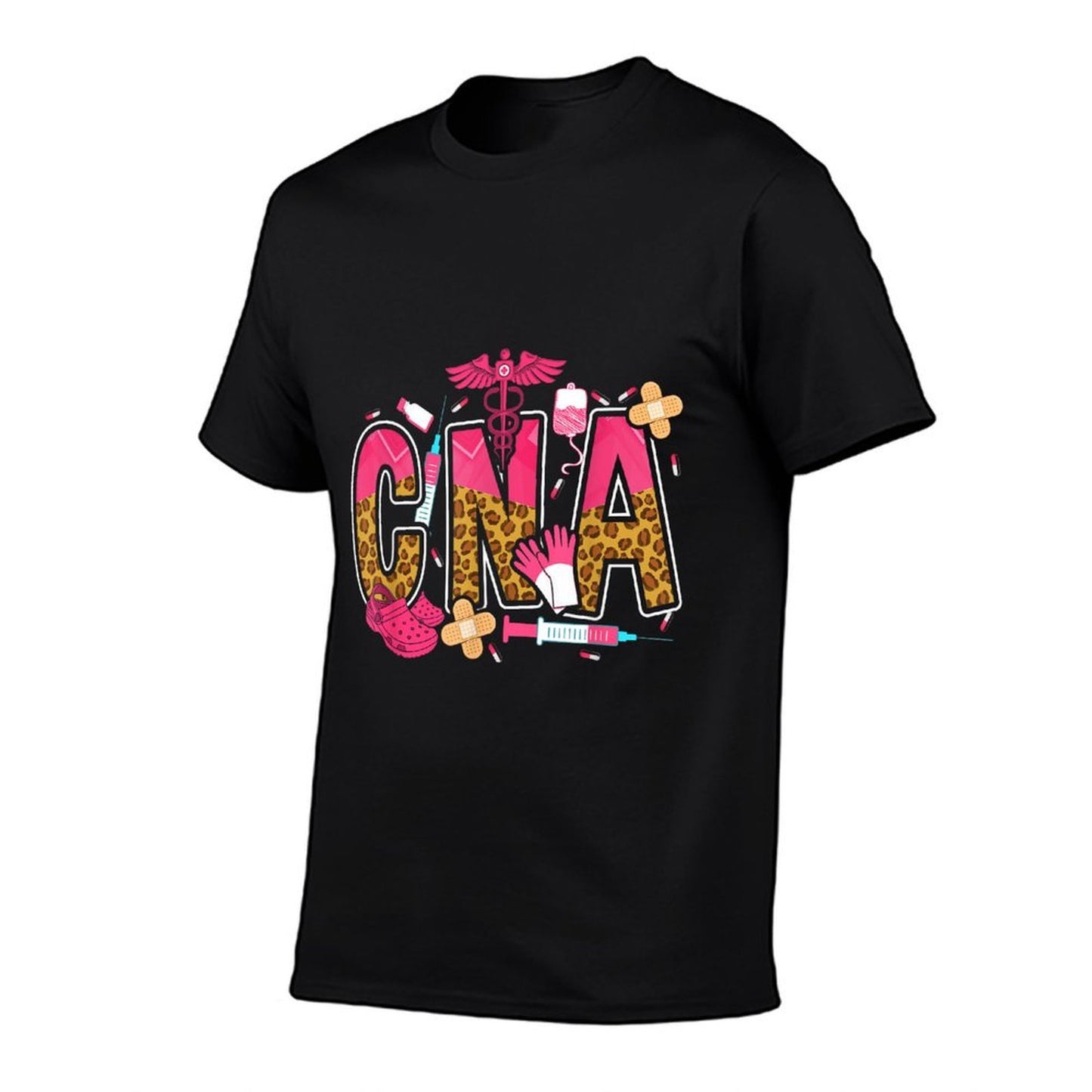 Retro Floral Leopard Cowhide CNA Certified Nursing Assistant Classic T-Shirt