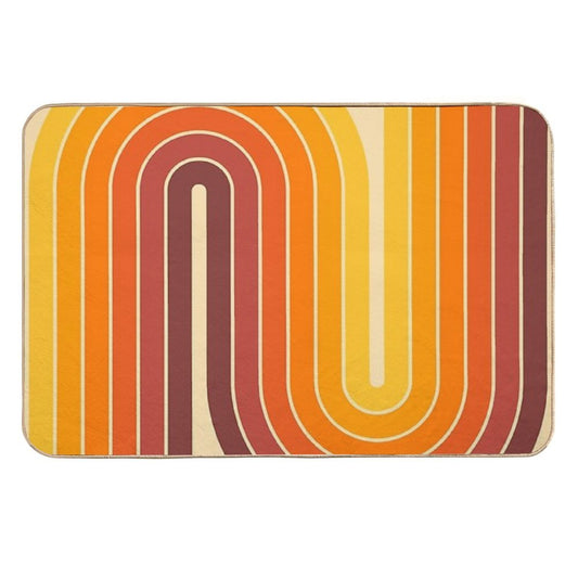 Retro Geometric Double Arch Design 522  Multi-Purpose Bath Mat