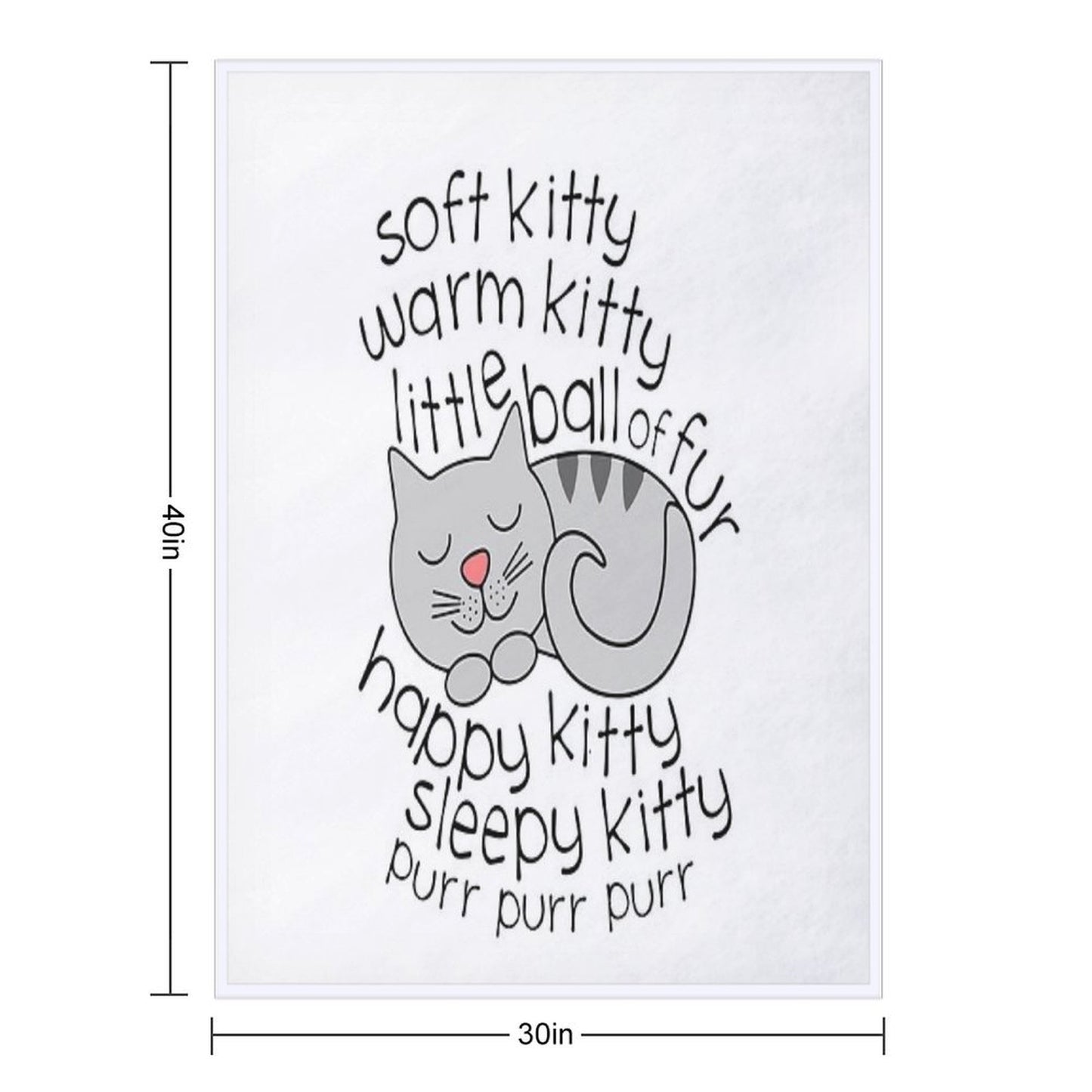 Soft Kitty Warm Kitty Little Ball Of Fur - Happy Kitty Sleepy Kitty Purr Purr Purr Easy Care Throw Blanket