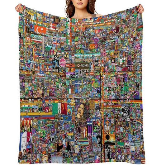 HQ R Place 2022 Atlas Final Image Versatility Throw Blanket