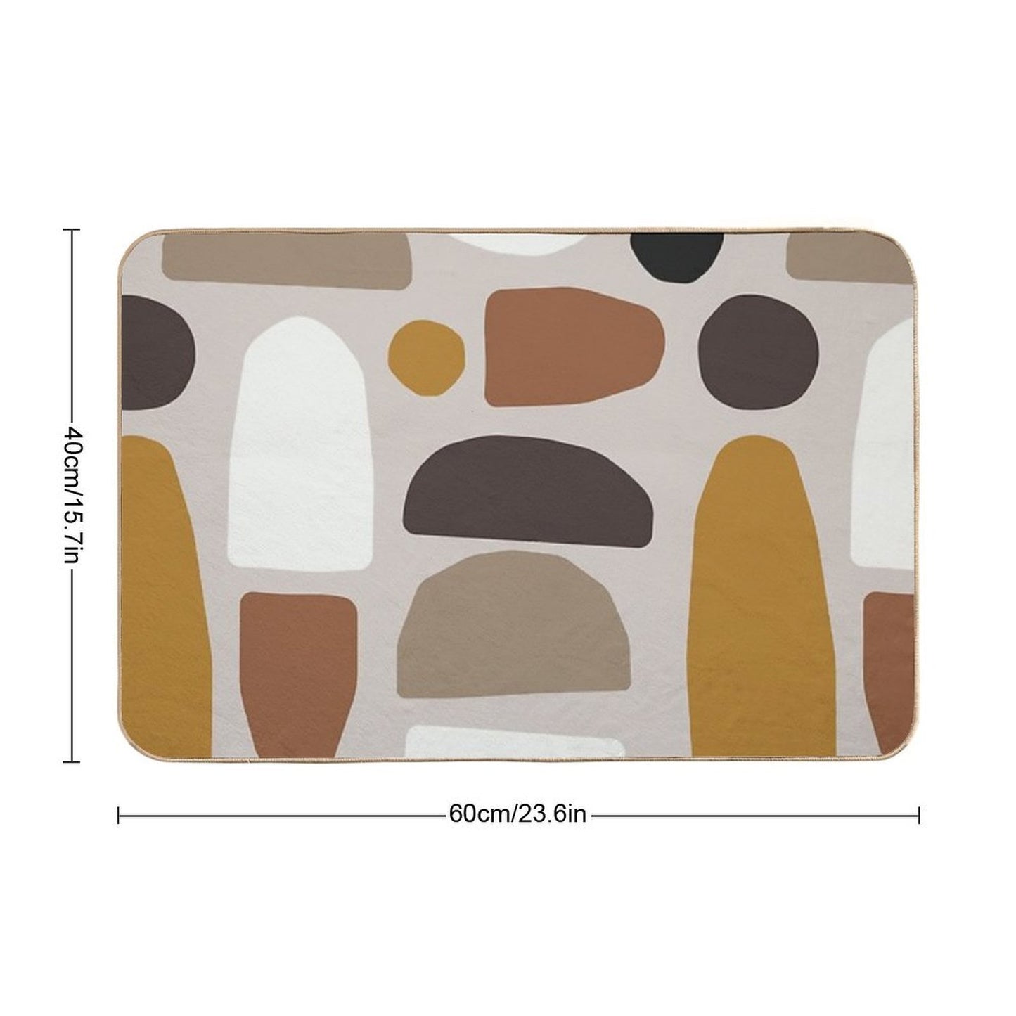 Abstract Modern Fall Pattern Toxin-Free Bath Mat