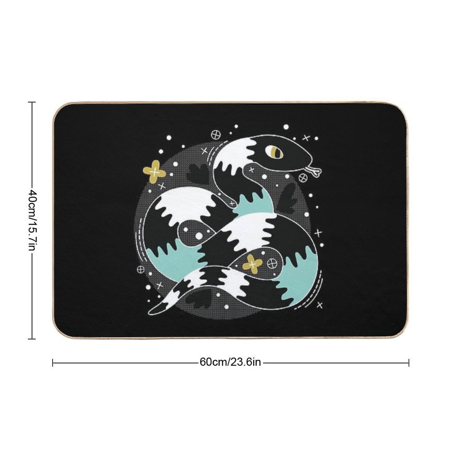 Snake Design Pet-Safe Bath Mat