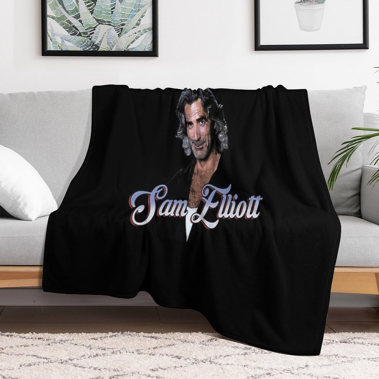 Sam Elliott Velvety-soft Throw Blanket