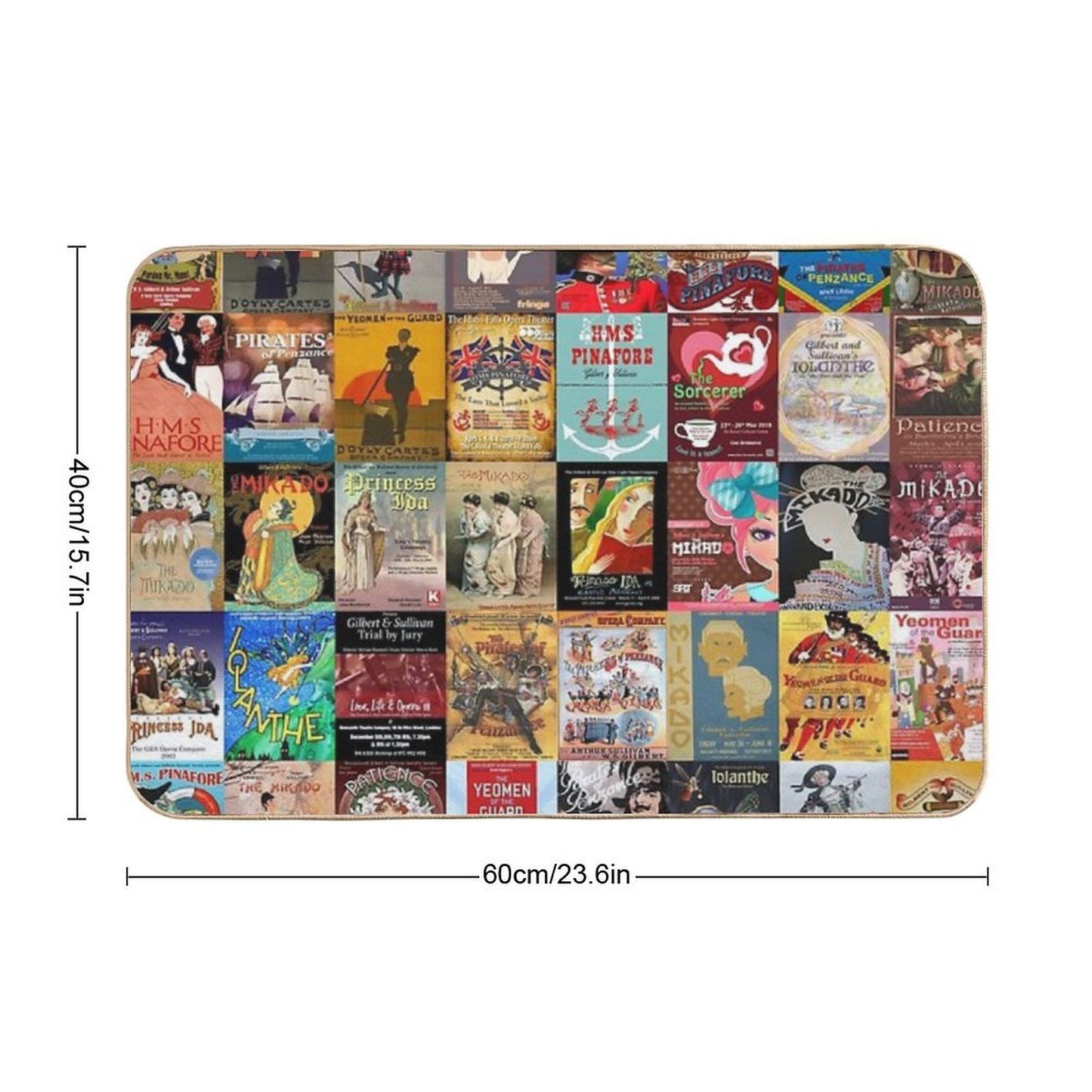 Gilbert And Sullivan Opera Posters Absorbent Bath Mat