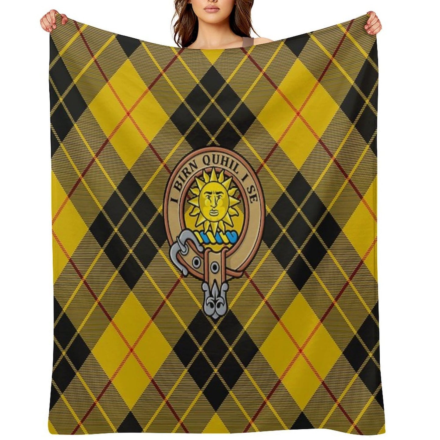 Clan MacLeod of Lewis Crest Compact Throw Blanket