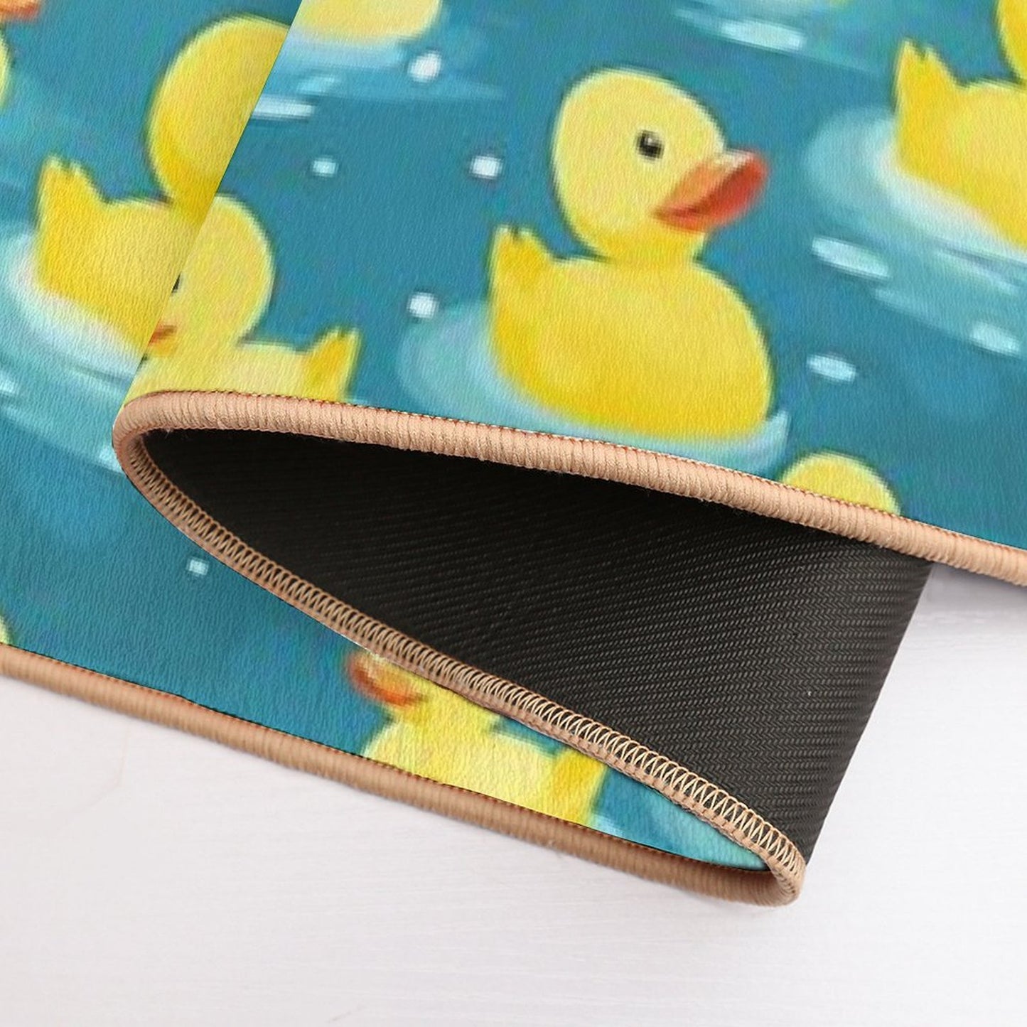 Cute Yellow Rubber Ducks in The Bath Tub - Funny Long-Lasting Bath Mat