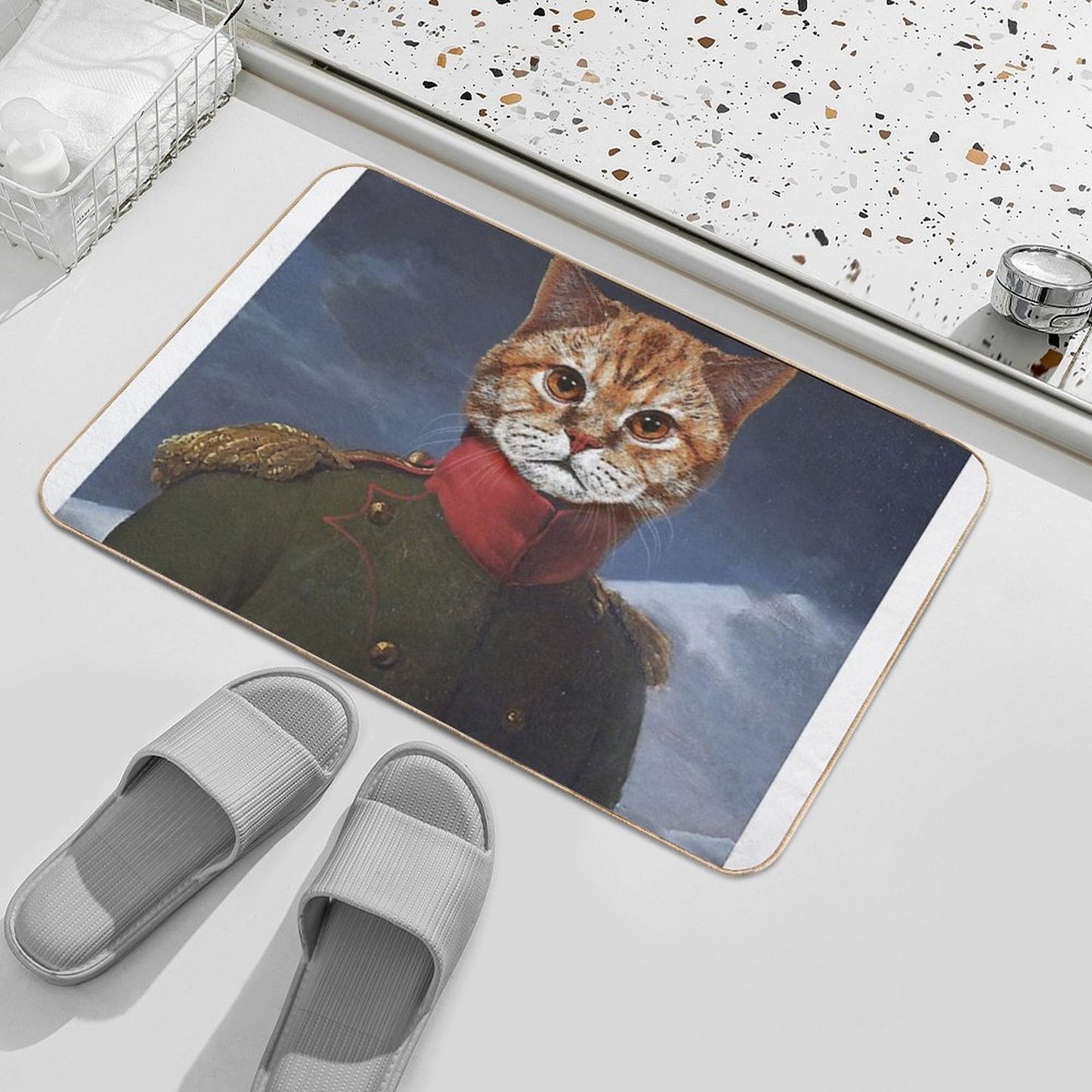 Cat Napoleon Fade-Resistant Bath Mat
