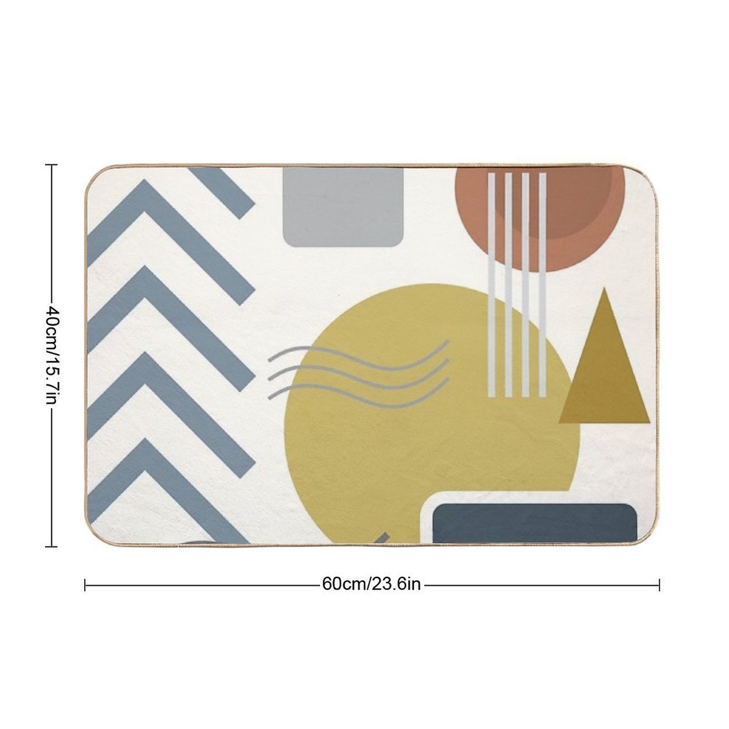Mid Century Modern Geometric 3 #redbubble #stickers #posters #artprint Dirt-Trapping Bath Mat