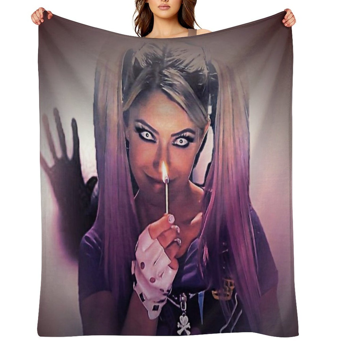 Flaming Pink Vignette Gift-ready Throw Blanket