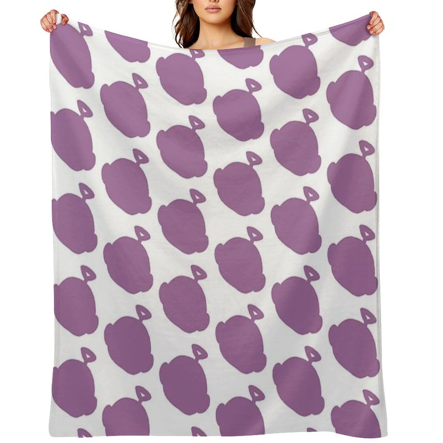 Tinky Winky Silhouette Machine-washable Throw Blanket