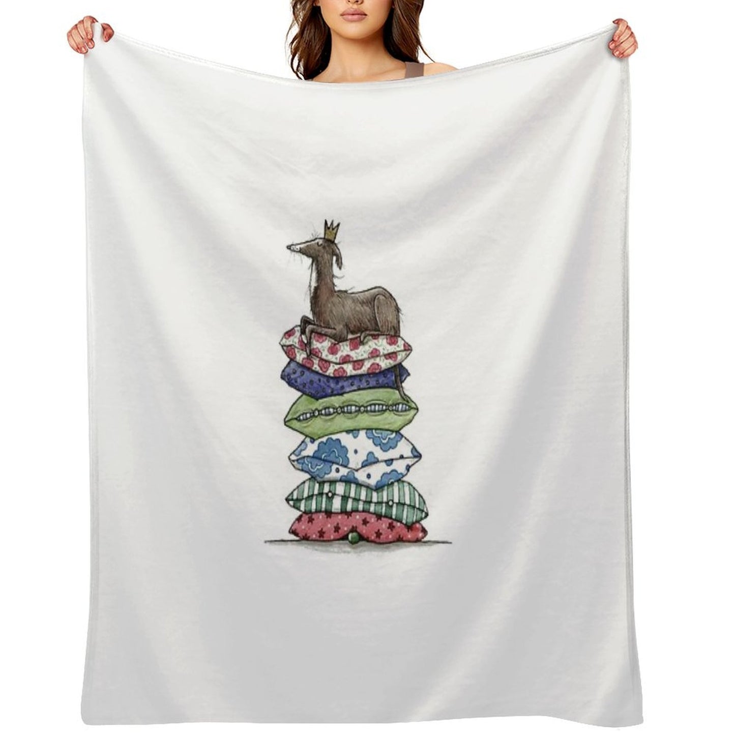 Princess On The Pea - Greyhound - Galgo - Whippet - Italian Greyhound All-season Throw Blanket