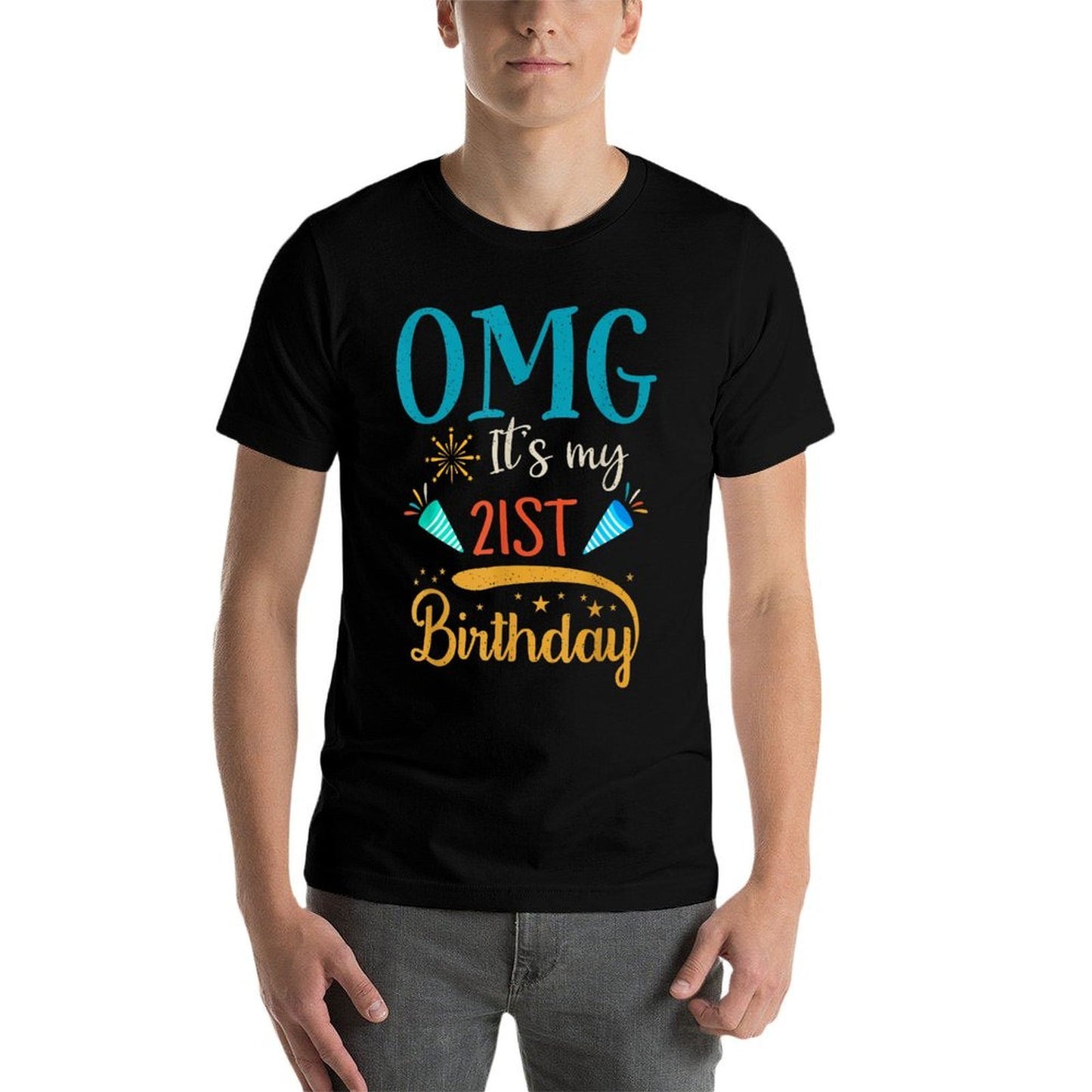 Retro 21 Years Old Boys Girls OMG! It's My 21st Birthday Durable T-Shirt