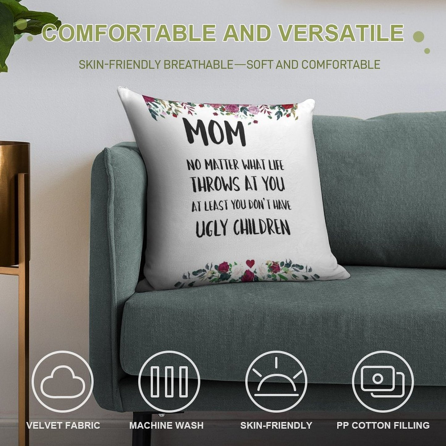 At Least You Don't Have Ugly Children... Soft Ultra-Soft Texture Throw Pillow