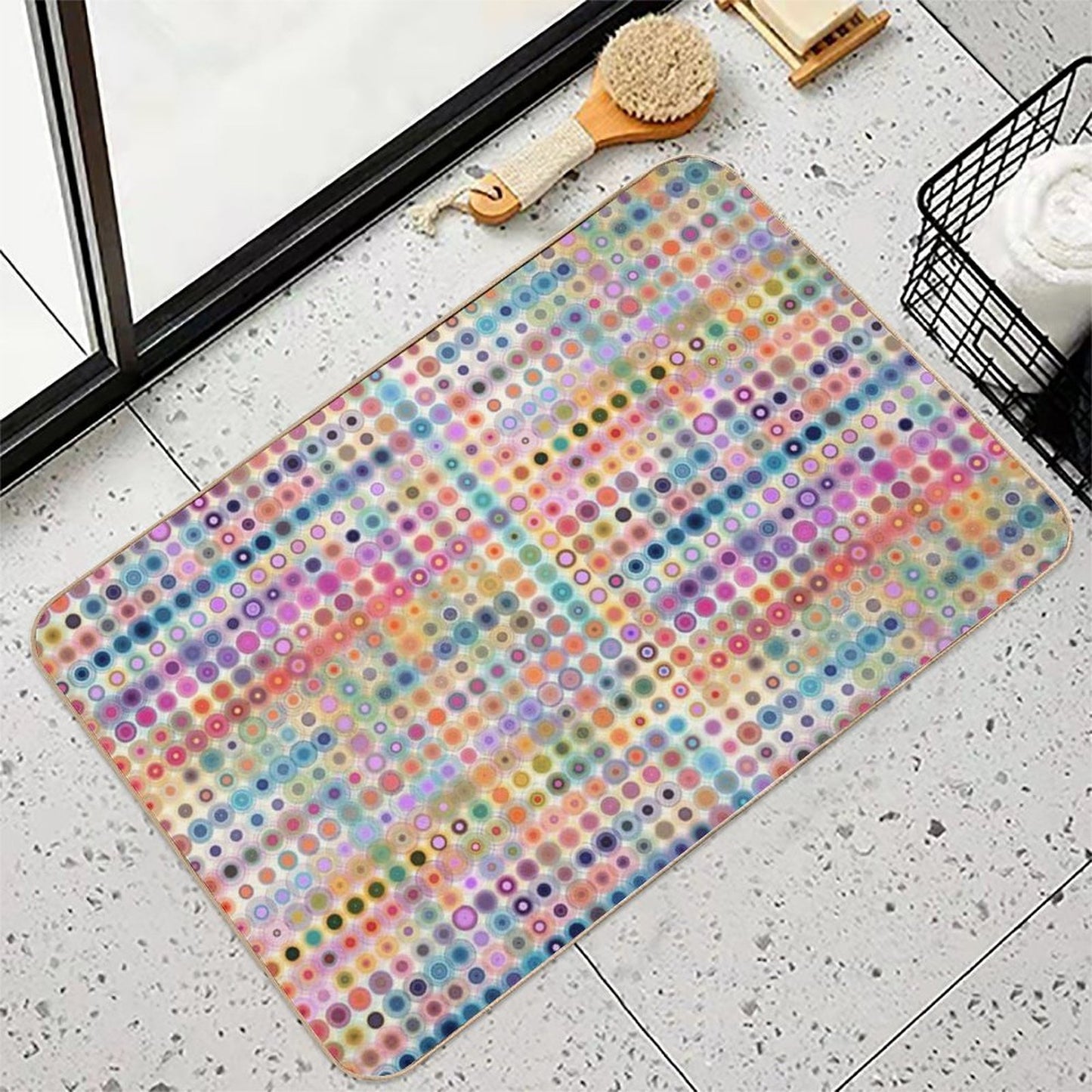 Colored Circles Versatile Bath Mat