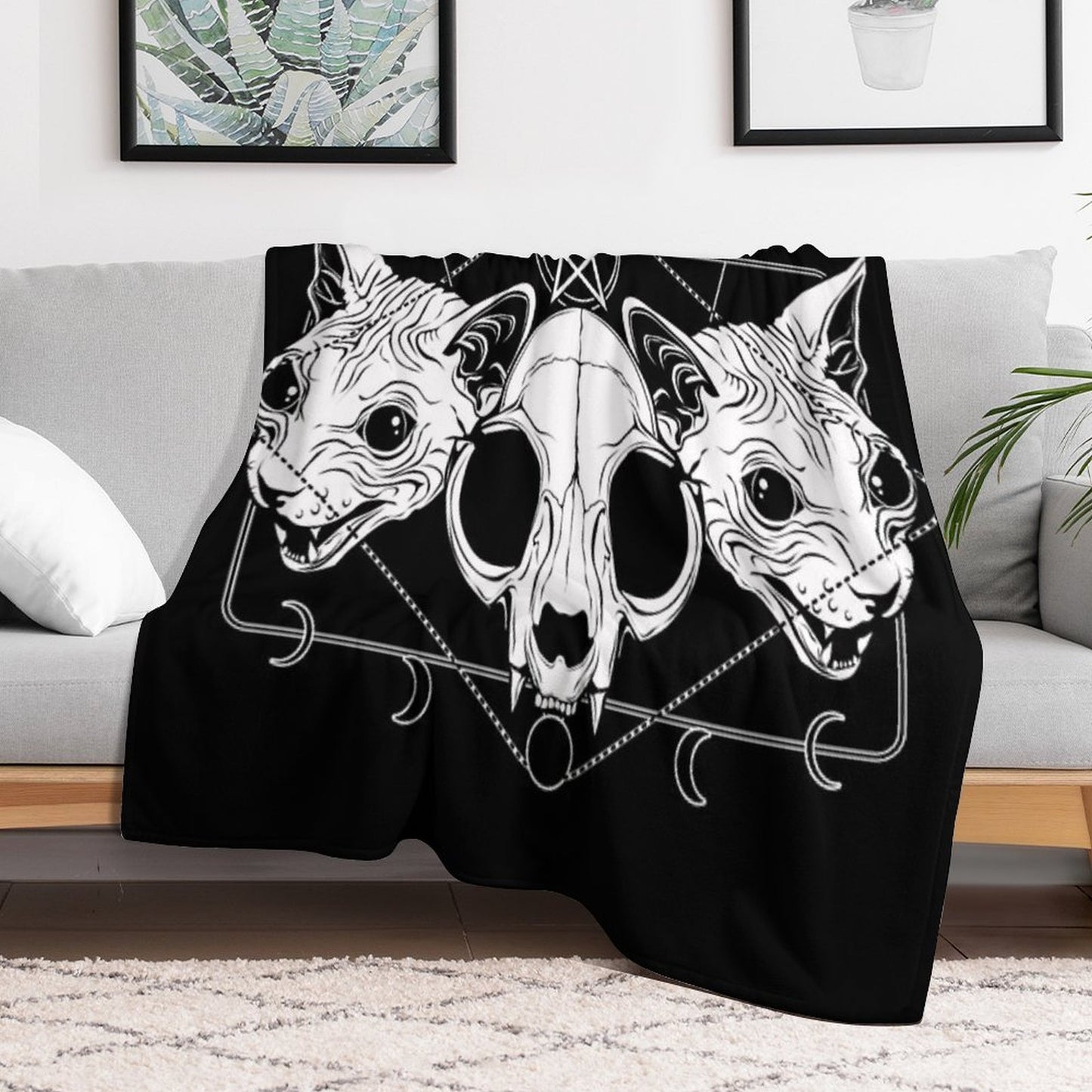 Cult of The Meow Trinity Plush Throw Blanket