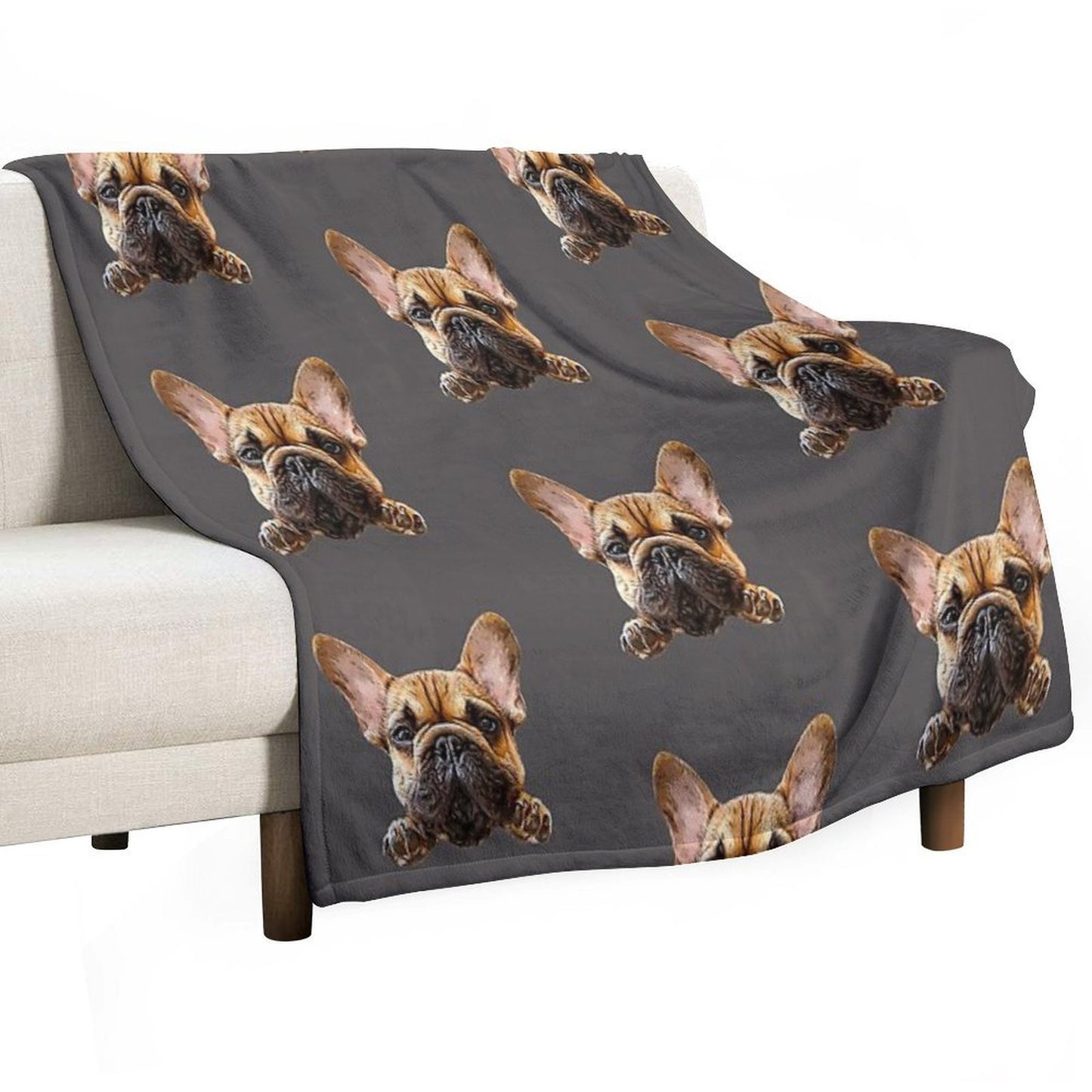 French Bulldog Frenchie Cuteness Shrink-resistant Throw Blanket