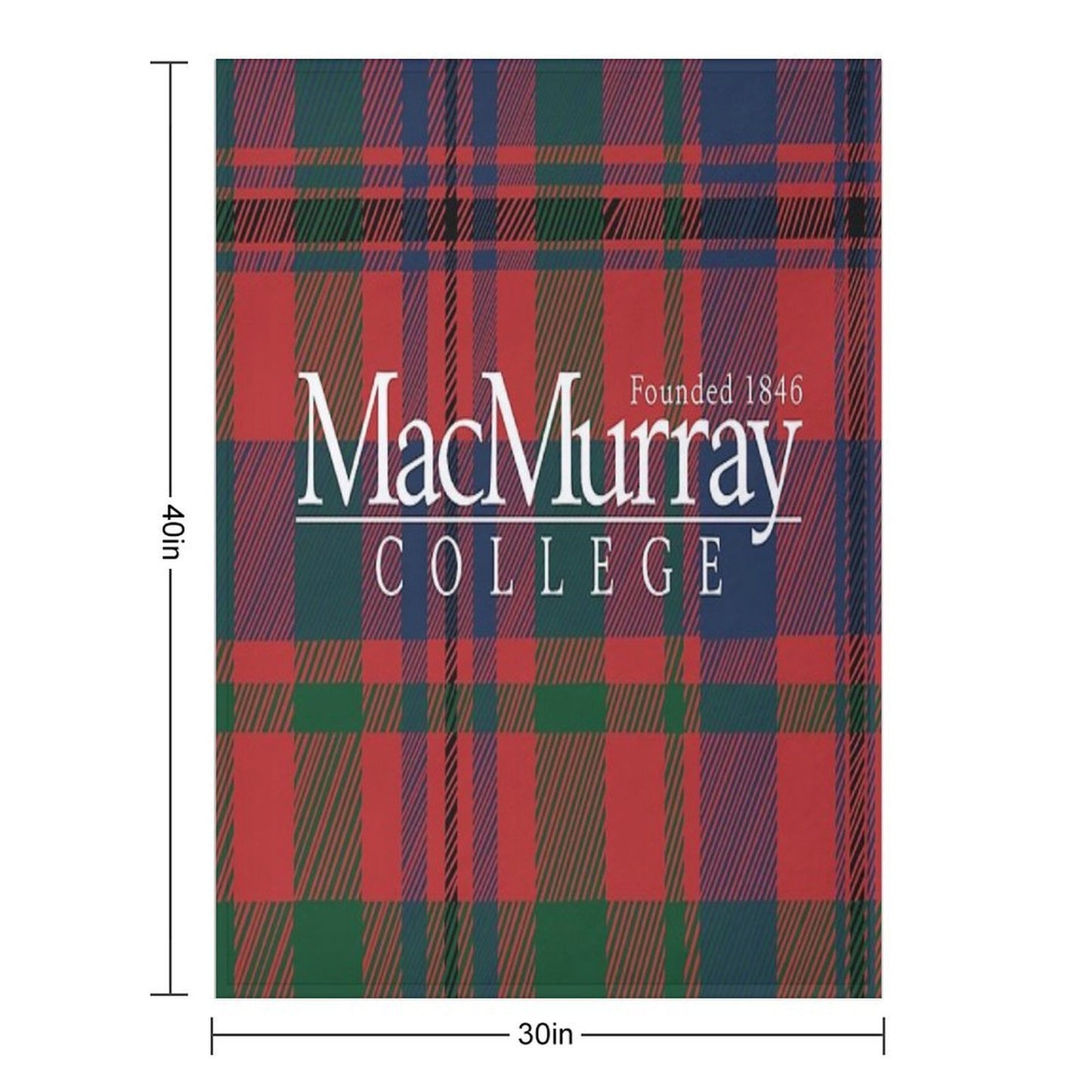 MacMurray College Tartan Sustainable Throw Blanket