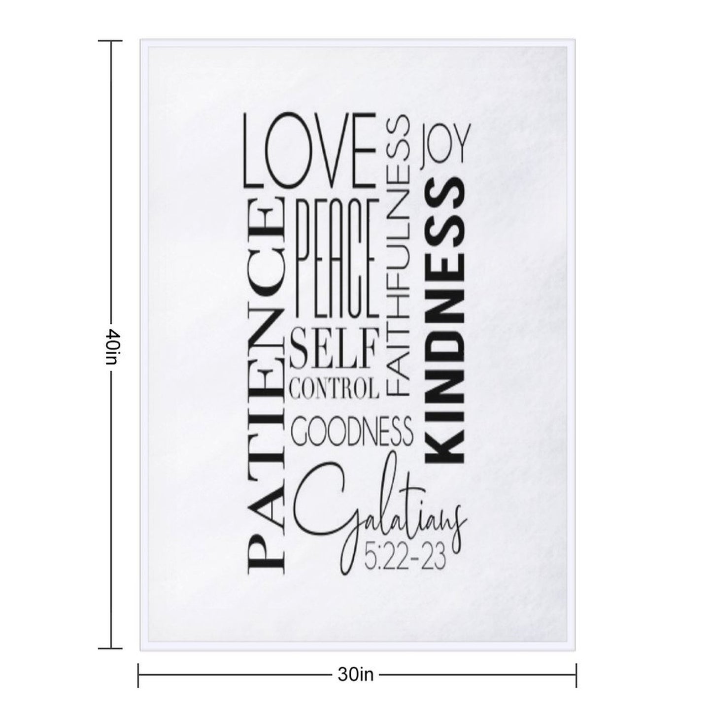 Fruits of The Spirit - Galatians 522-23 Eco-conscious Throw Blanket