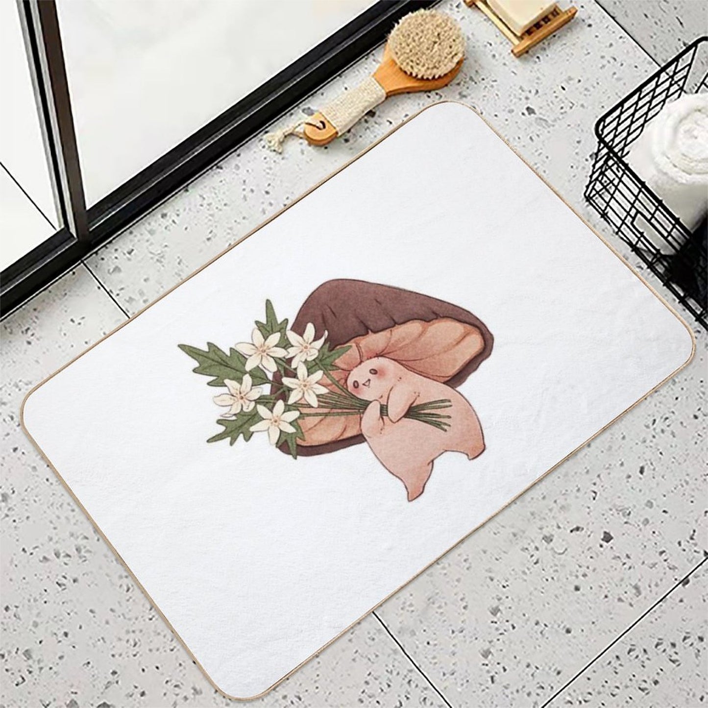 Spring Flowers Dirt-Trapping Bath Mat