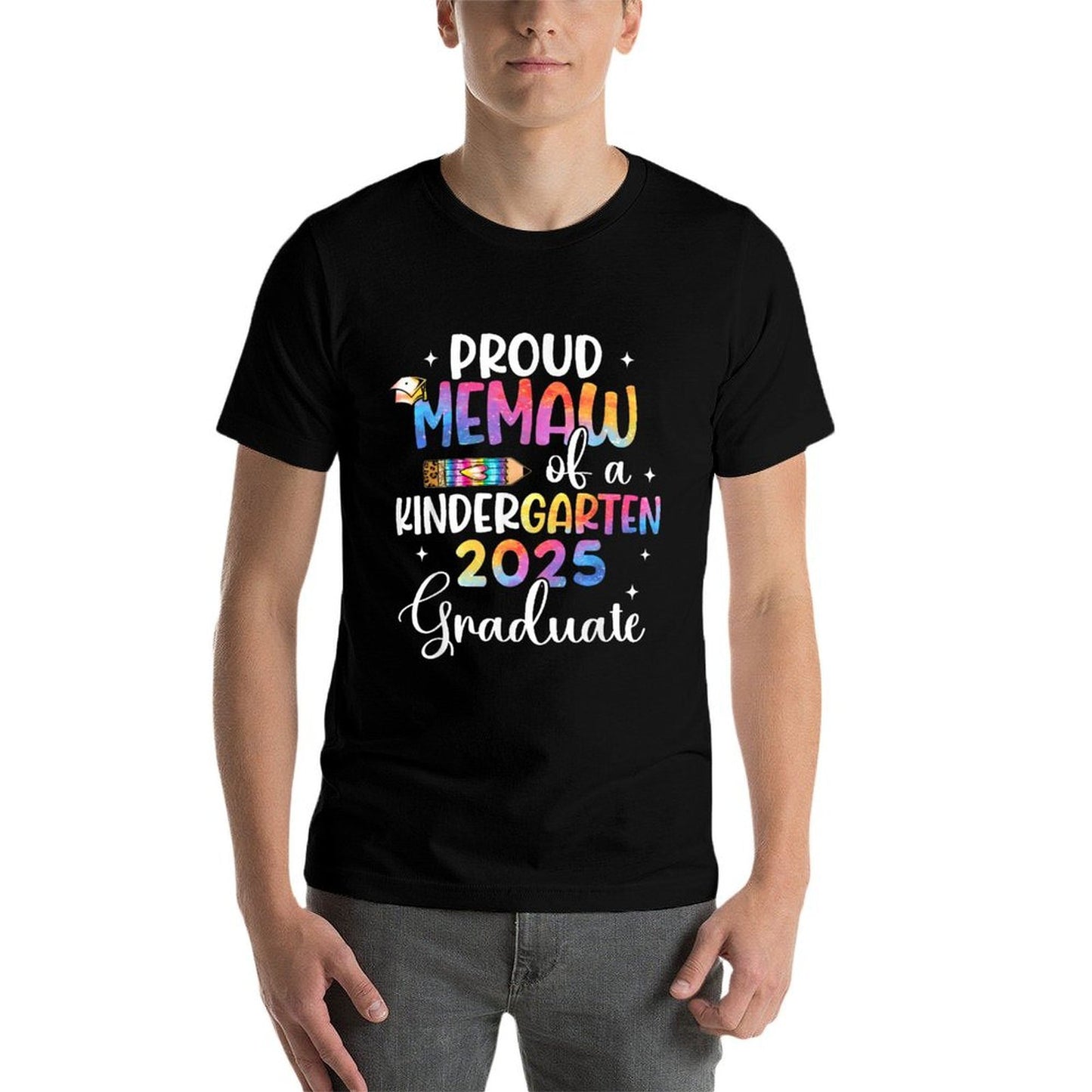 Proud Memaw of Kindergarten 2025 Graduate Class Of 2025 Eco-friendly Material T-Shirt