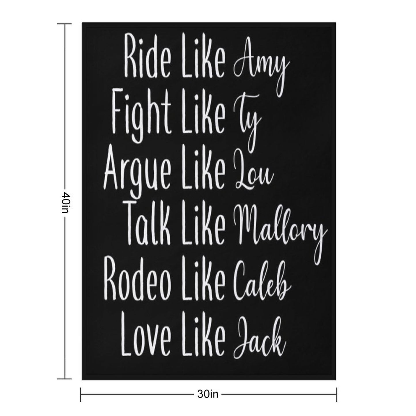 Ride Like Amy Plush Throw Blanket