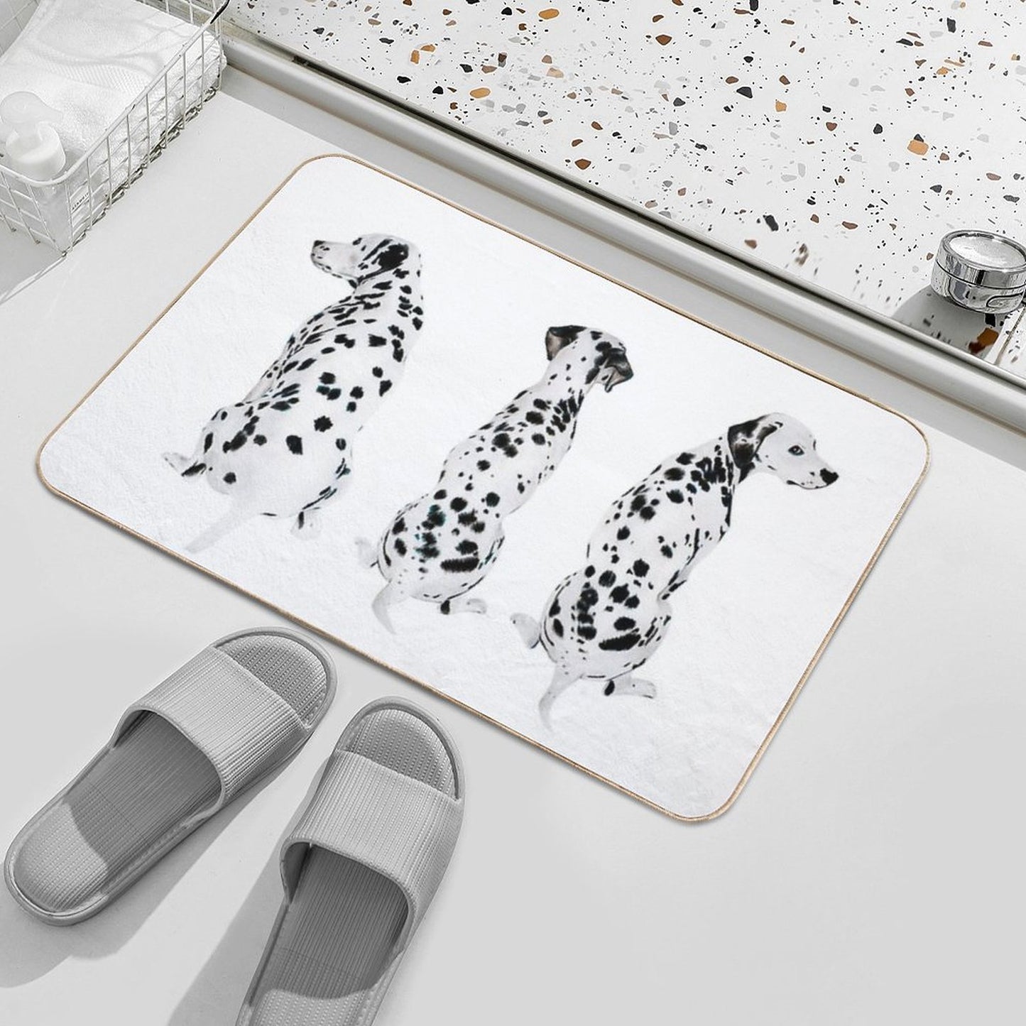 Dalmatian Rapid-Drying Bath Mat