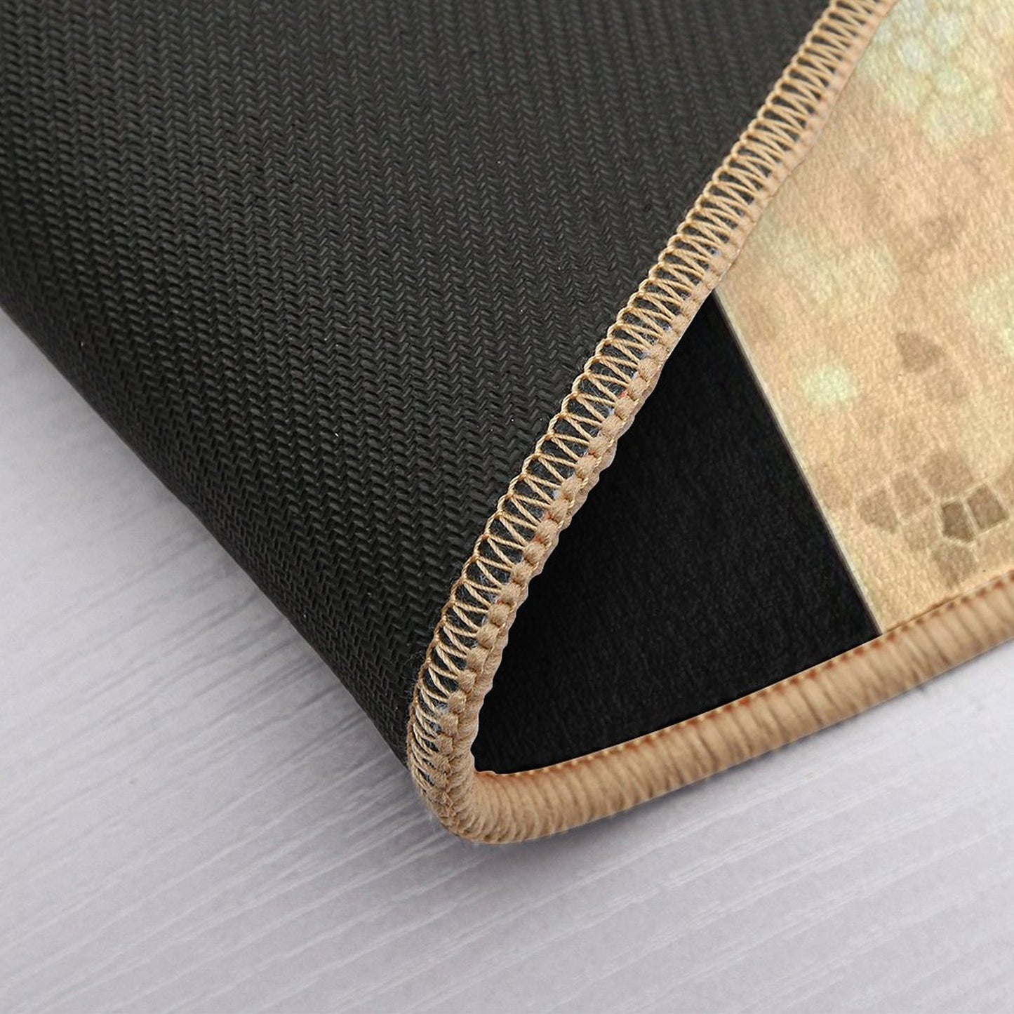 Elegant Gold And Black Design Durable Bath Mat