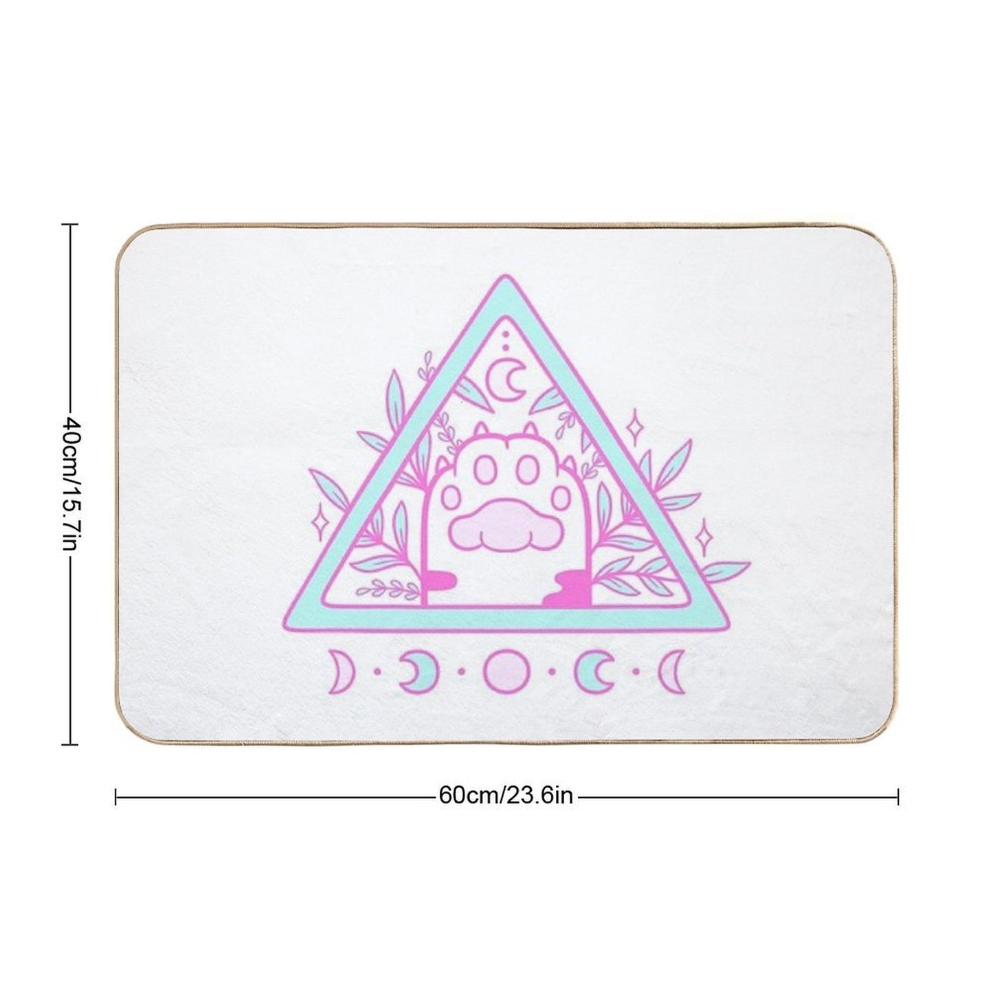 Witchy Cat Paw 02 Nikury Slip-Resistant Bath Mat
