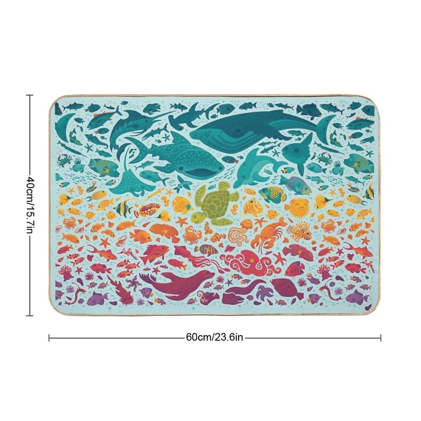 Aquatic Spectrum 2 Light Blue Easy To Clean Bath Mat