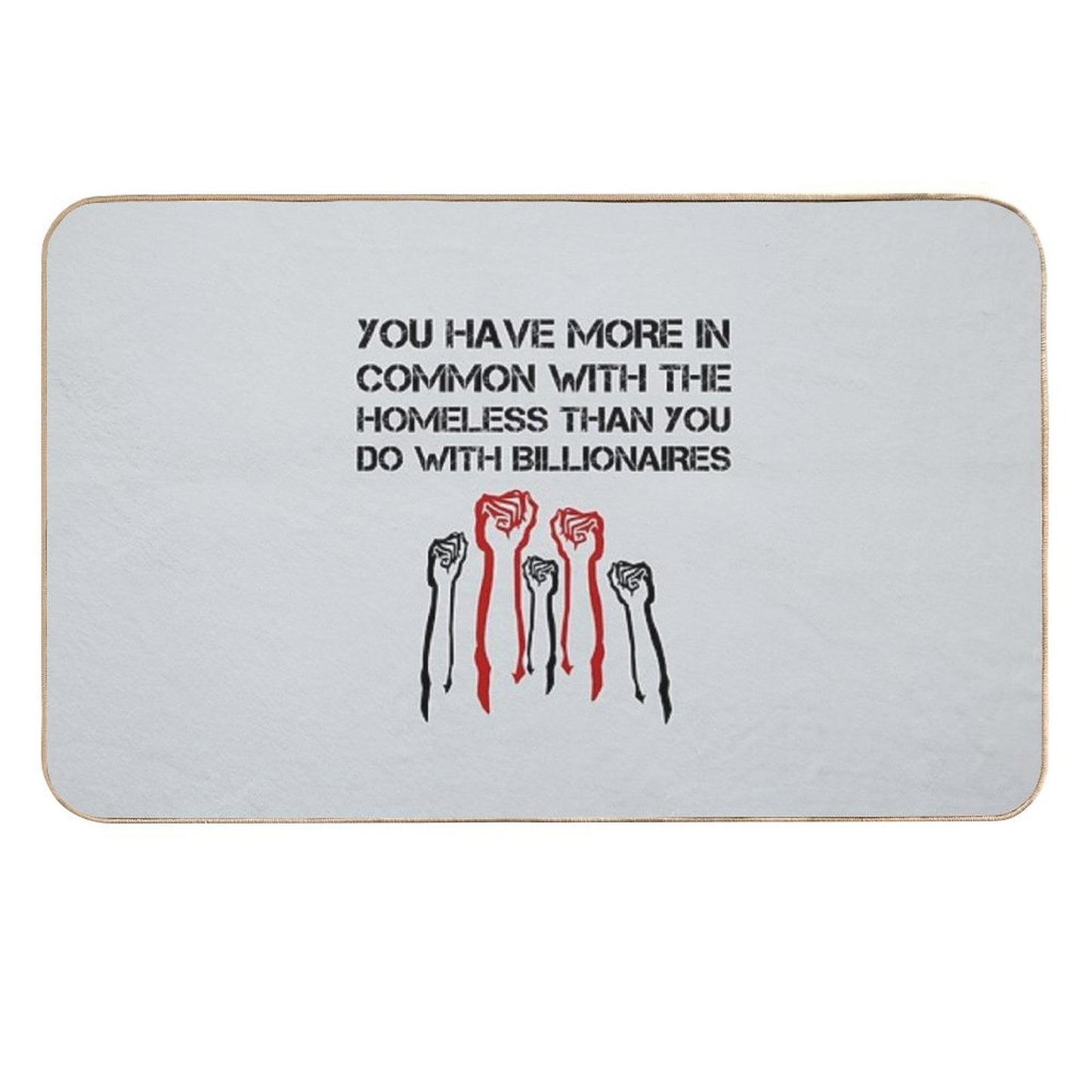 Communist Socialist Left Class Solidarity Anti Billionaire Eco-Friendly Bath Mat