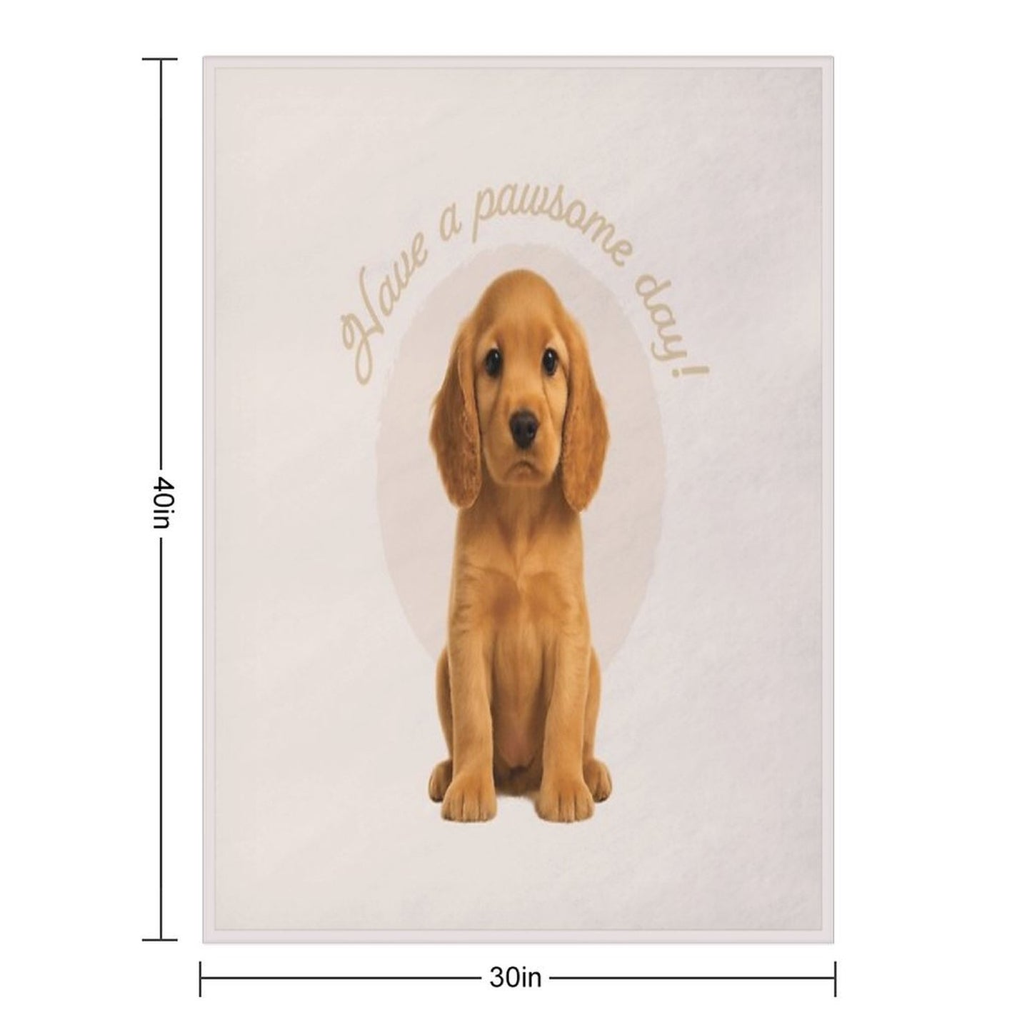 Cocker Spaniel Puppy – Have A Pawsome Day - Mocha Anti-pilling Throw Blanket