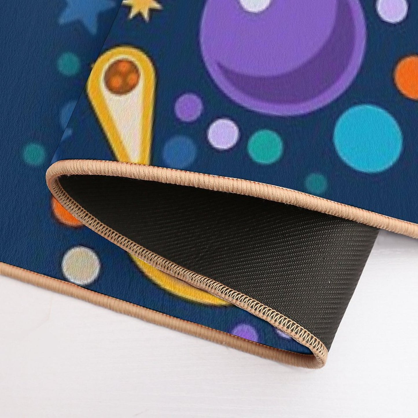 Solar System Smiling Sun Universe Easy Maintenance Bath Mat