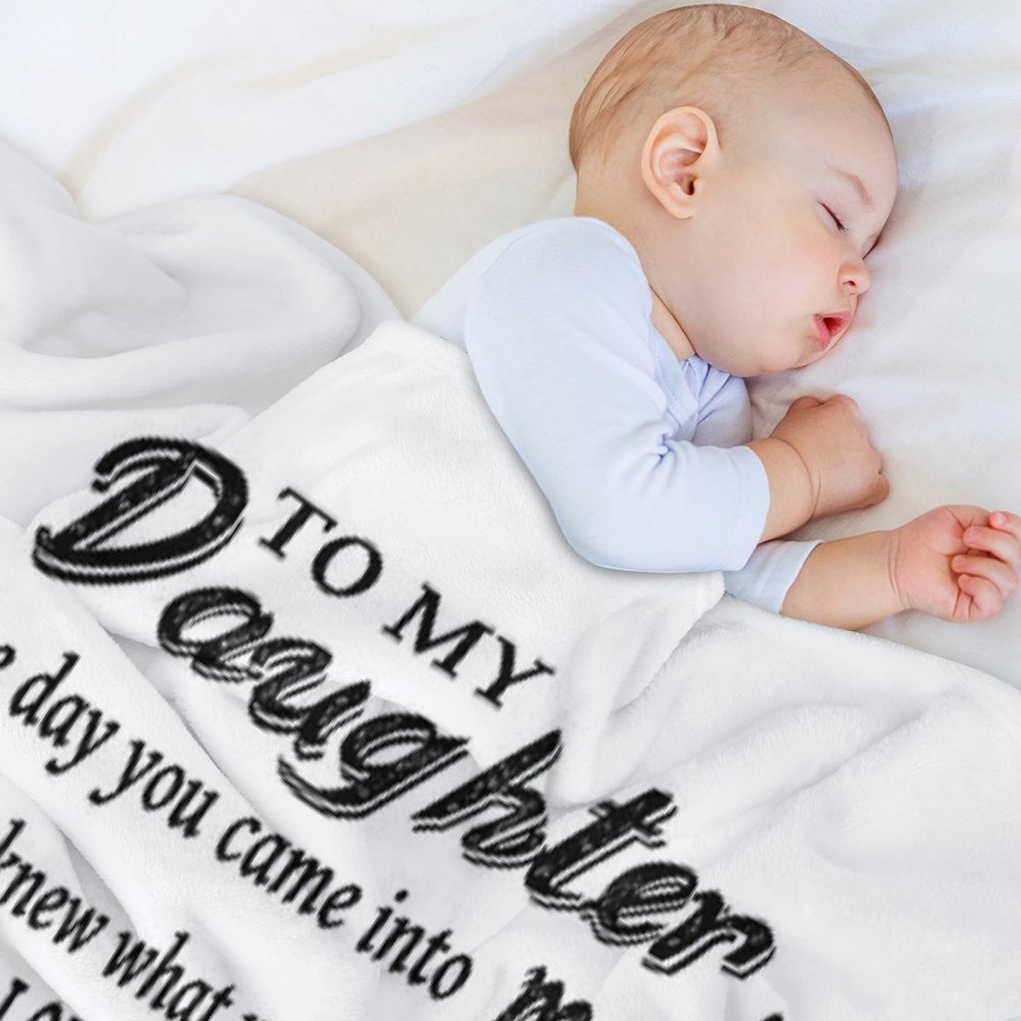 To My Daughter Love Design Multi-functional Throw Blanket