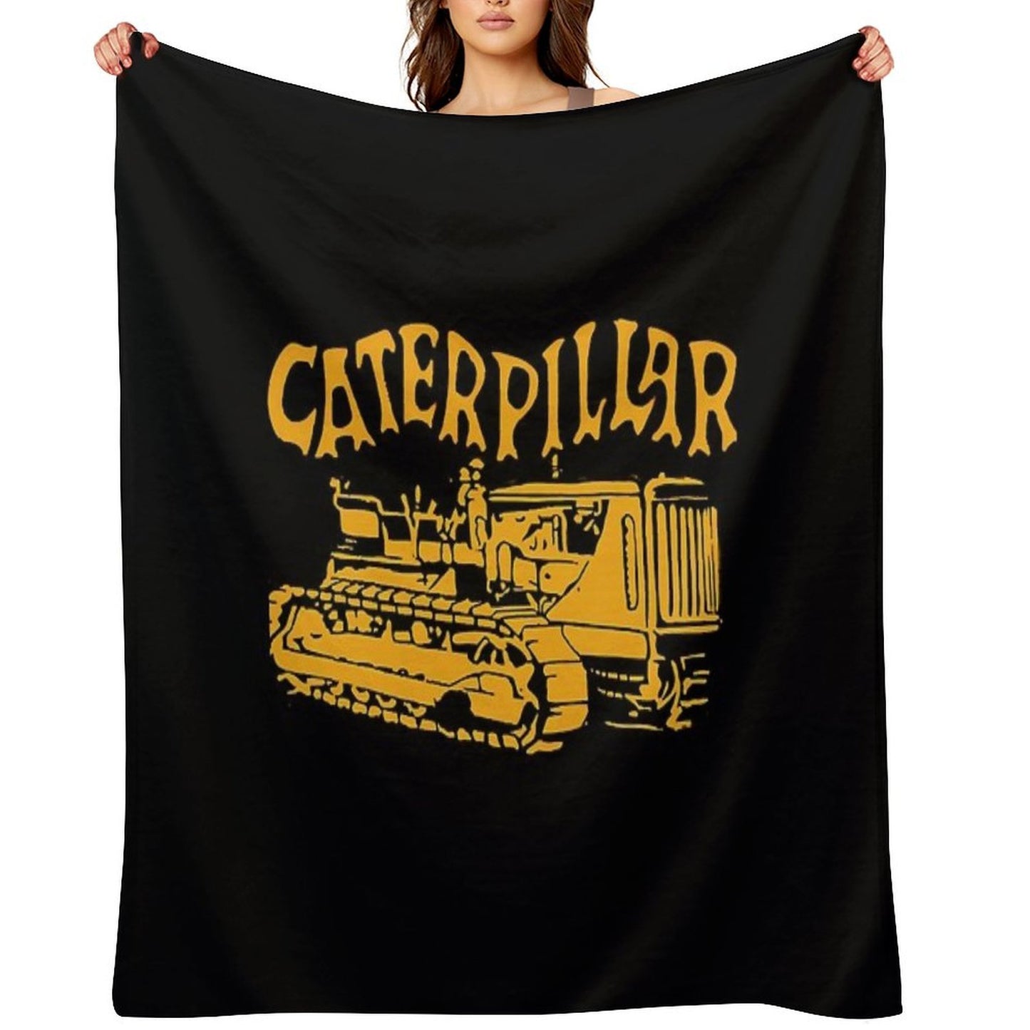 Caterpillar Bulldozer Lightweight Throw Blanket