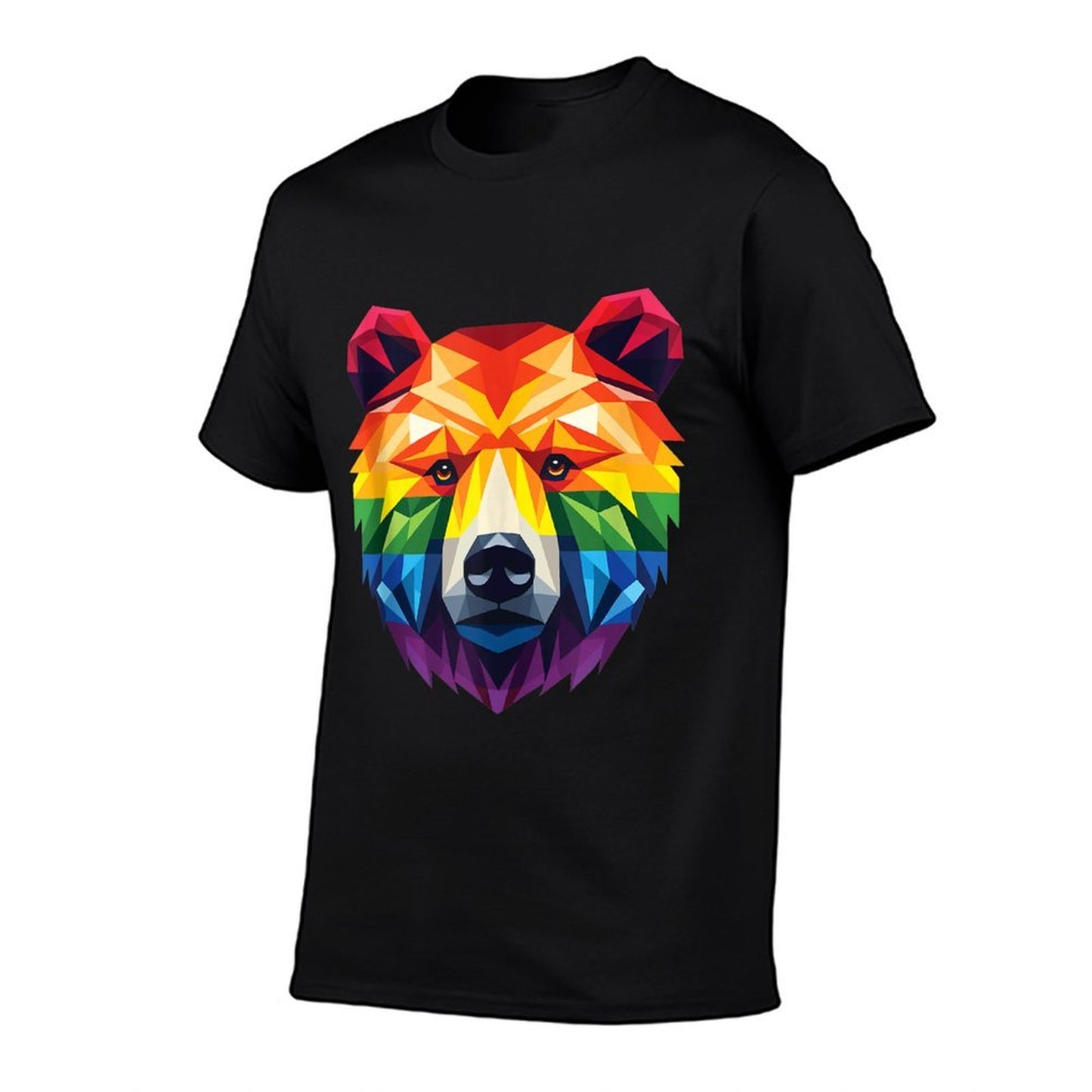 Geometric Bear in LGBT, Gay Pride Bear Tagless Design T-Shirt