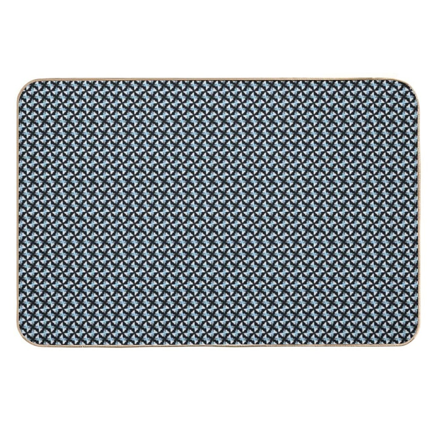 Big City Mixed Blue Signal Fade-Resistant Bath Mat