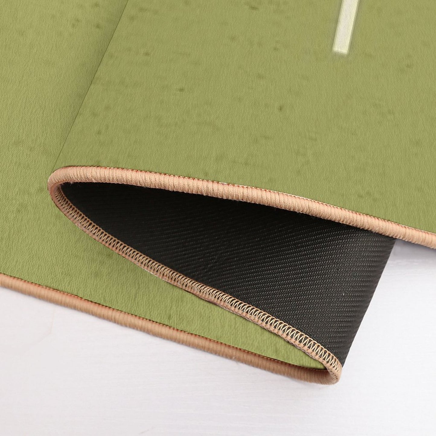 Retro Tulip - Orange And Olive Green Slip-Resistant Bath Mat
